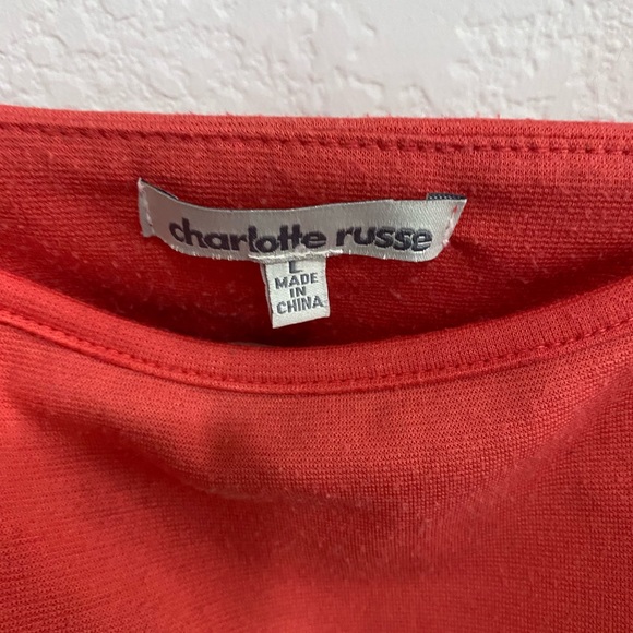 Charlotte Russe LG Peach/Pink Skater Dress - Picture 3 of 5